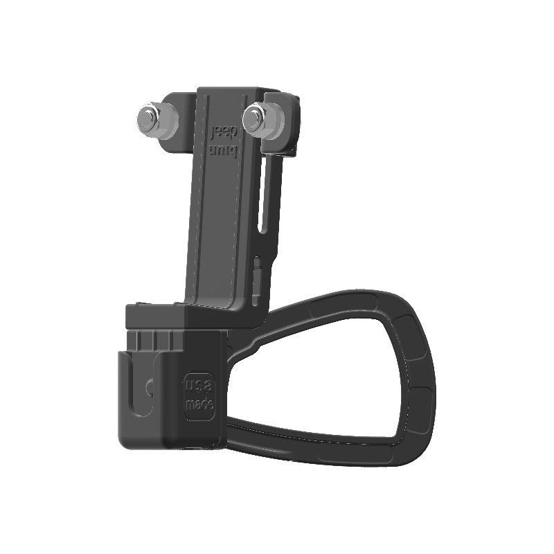 Midland MXT400 GMRS Mic + Delorme inReach Device Holder for Jeep JK 11-18 Grab Bar - Image 3