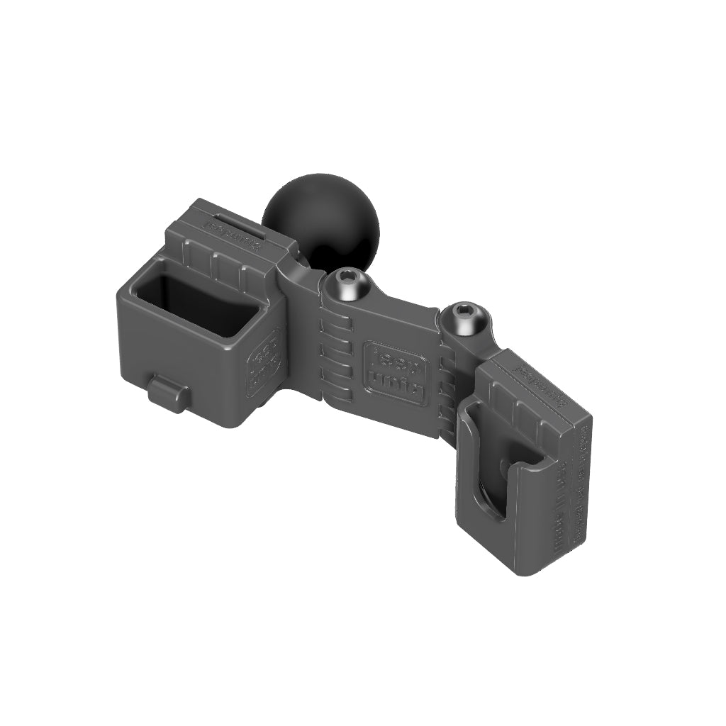 Universal Belt-Clip Attached Mobile Mic + Universal Round Button Attached Mobile Mic Mount with RAM Ball Image 1