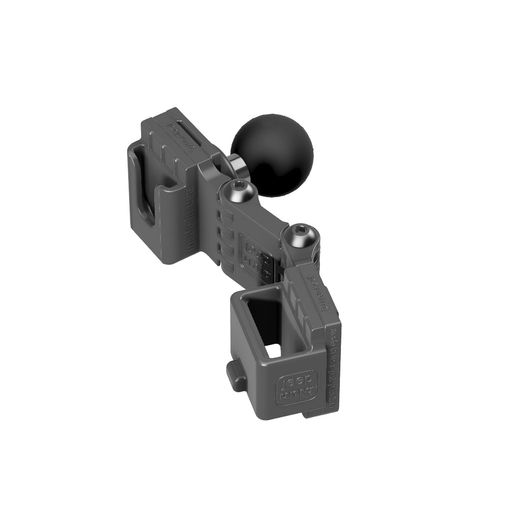 Universal Round Button Attached Mobile Mic + Anytone QHM-05 Mobile Mic Mount with RAM Ball Image 5