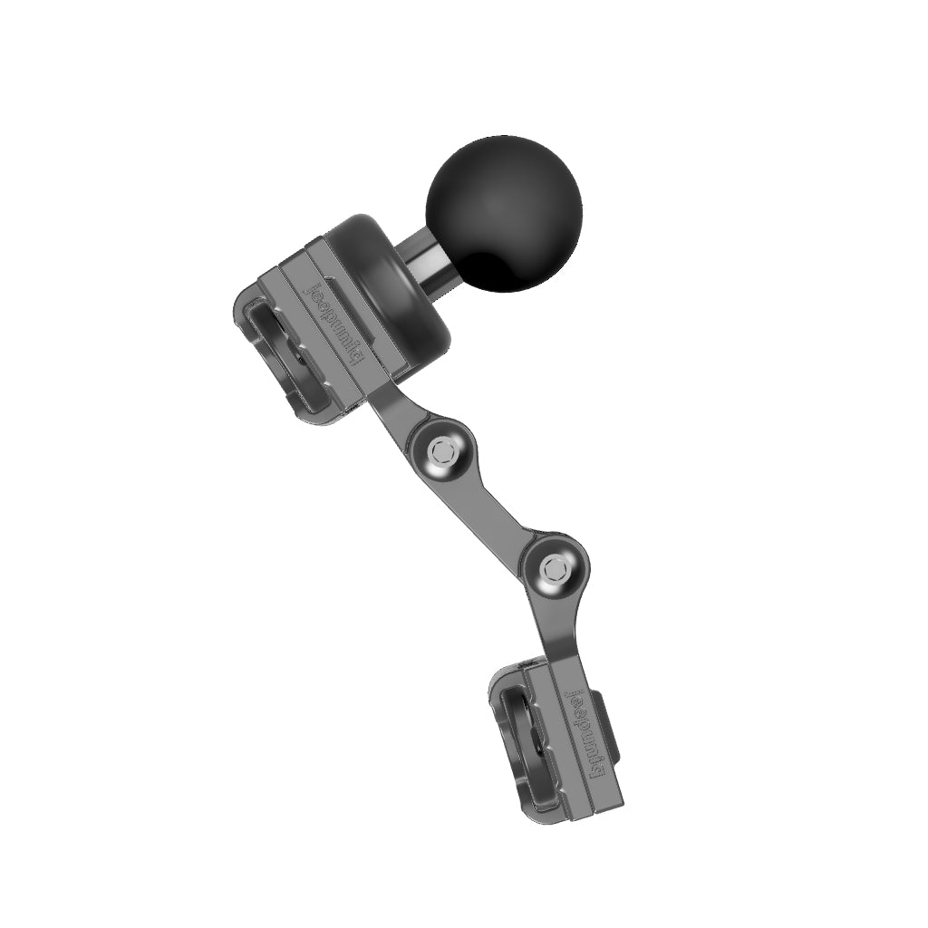 Universal Round Button Attached Mobile Mic + President Johnny Mobile Mic Mount with RAM Ball Image 2