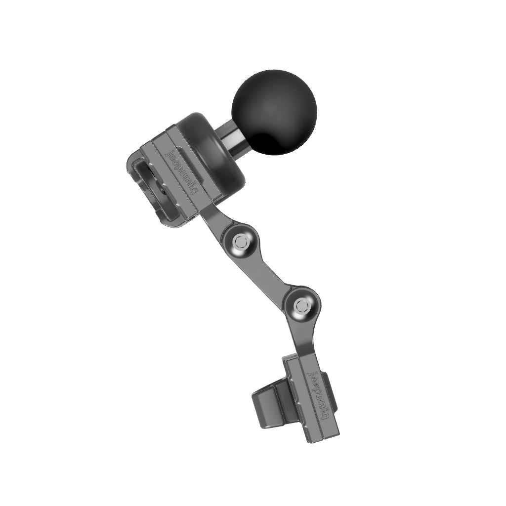 Universal Round Button Attached Mobile Mic + ICOM Hook ICOM Hook Mobile Mic Mount with RAM Ball Image 2
