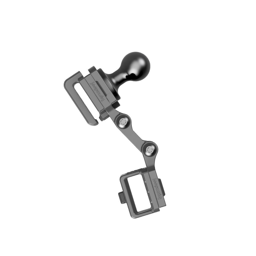 Universal Belt-Clip Attached Handheld Radio + Btech QHM-22 Mobile Mic Mount with 67 Designs Ball Image 2