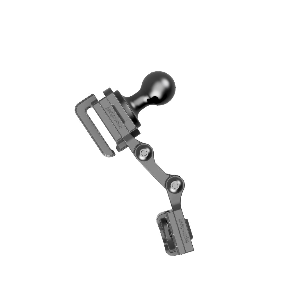 Universal Belt-Clip Attached Handheld Radio + Uniden PC68LTD Mobile Mic Mount with 67 Designs Ball Image 2