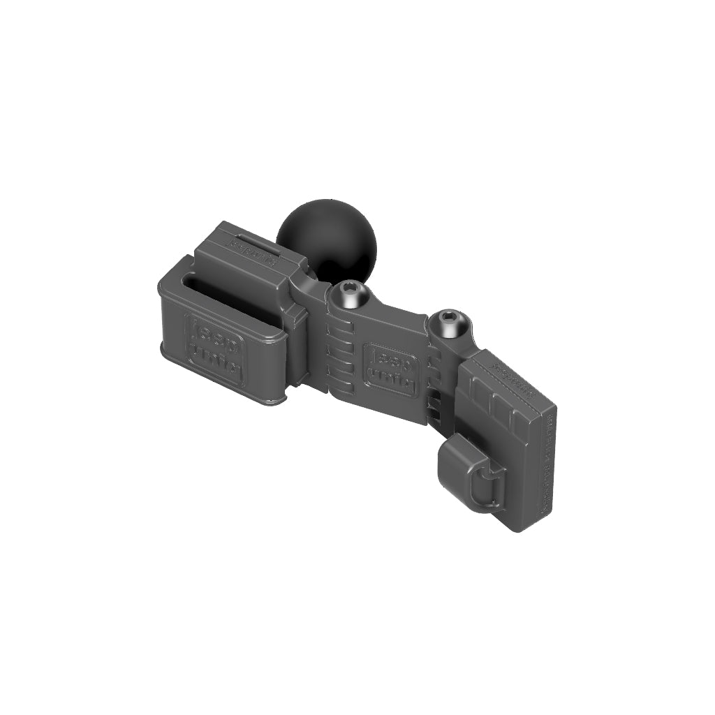 Universal Belt-Clip Attached Handheld Radio + ICOM Hook ICOM Hook Mobile Mic Mount with RAM Ball Image 1