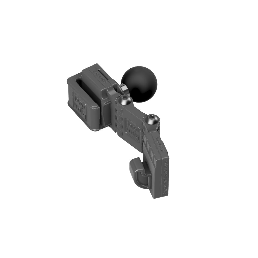 Universal Belt-Clip Attached Handheld Radio + Icom HM-133V Mobile Mic Mount with RAM Ball Image 5