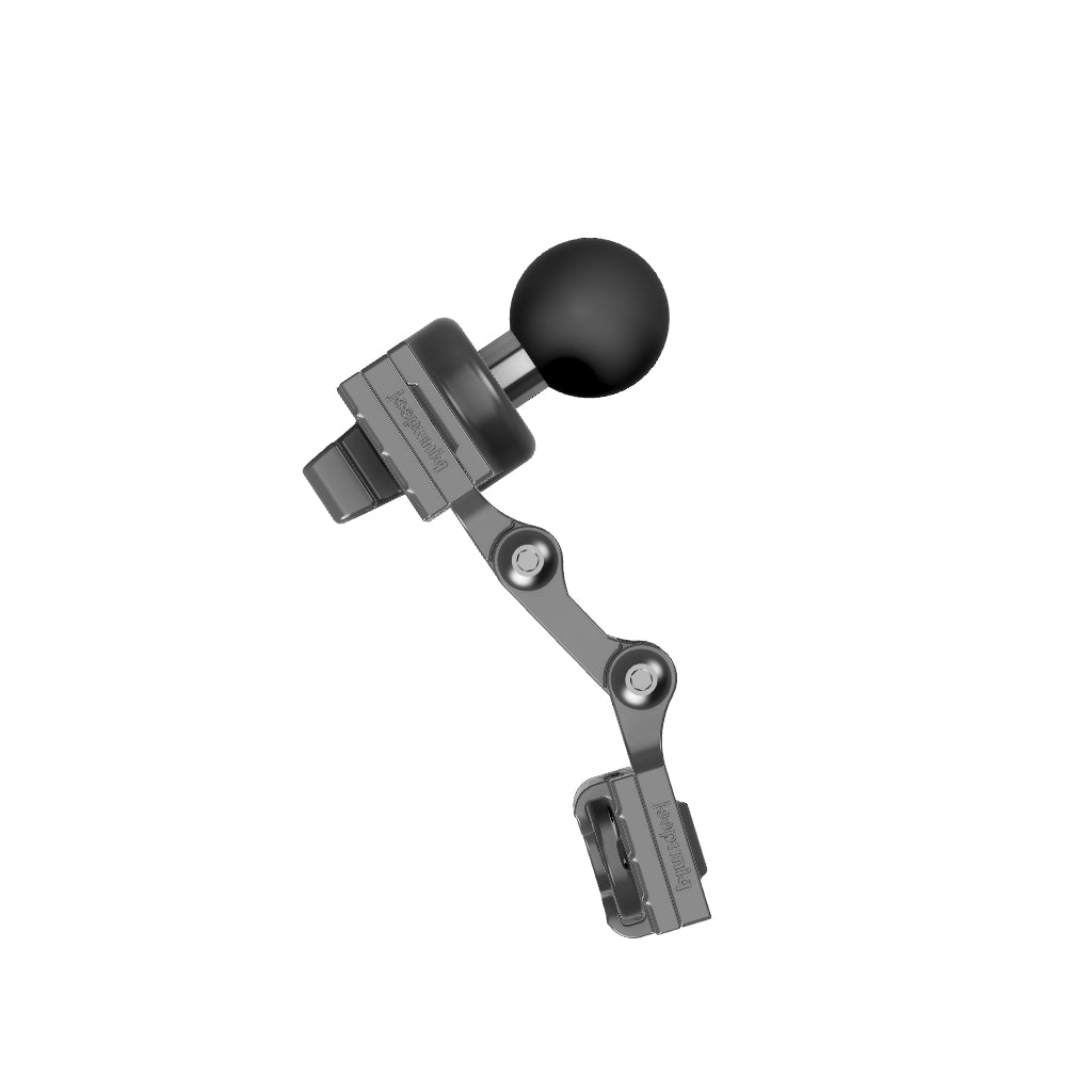 Icom HM-207S Mobile Mic + Universal Round Button Attached Mobile Mic Mount with RAM Ball Image 2