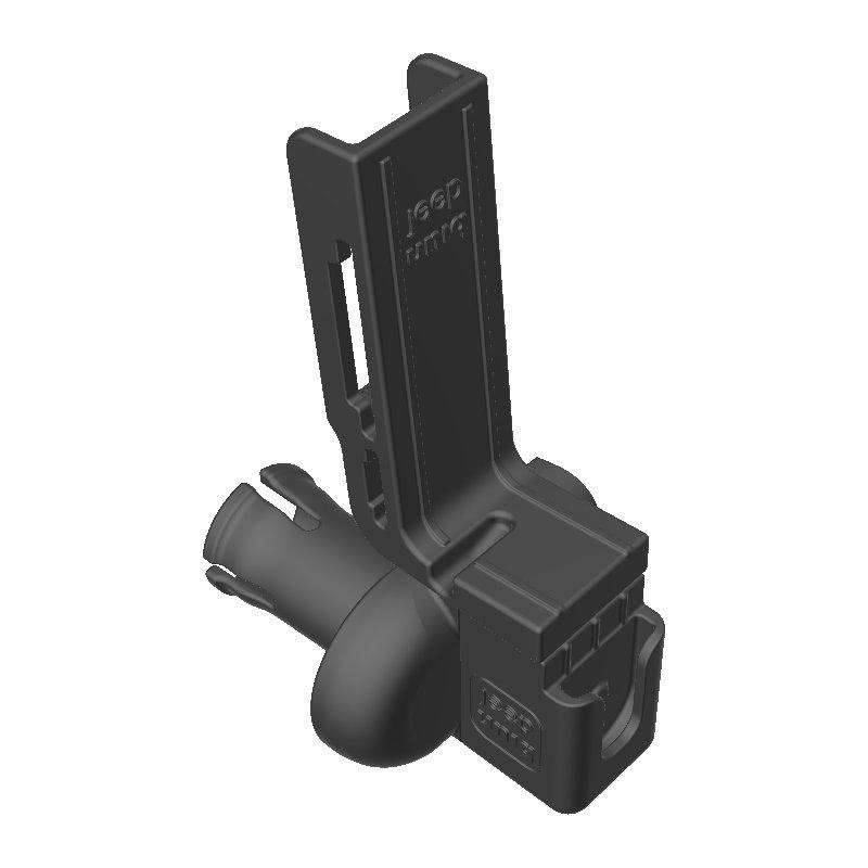 Galaxy DX 979 CB Mic + Icom IC-T70A Radio Holder for Jeep JK 07-10 Grab Bar - Image 4