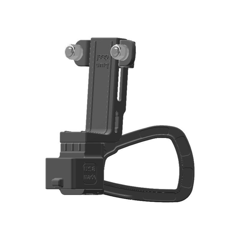 Wouxun SMO-001 HAM Mic + Delorme inReach Device Holder for Jeep JK 11-18 Grab Bar - Image 3