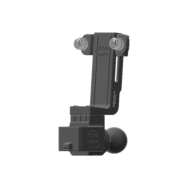 Baofeng BF-S112 HAM Mic + Delorme inReach Device Holder with 1 inch RAM Ball - Image 3