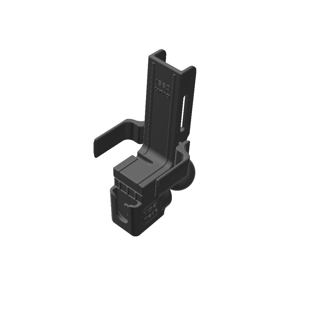 Uniden PC78LTW CB Mic + Yaesu FT-60 Radio Holder with 1 inch RAM Ball - Image 1