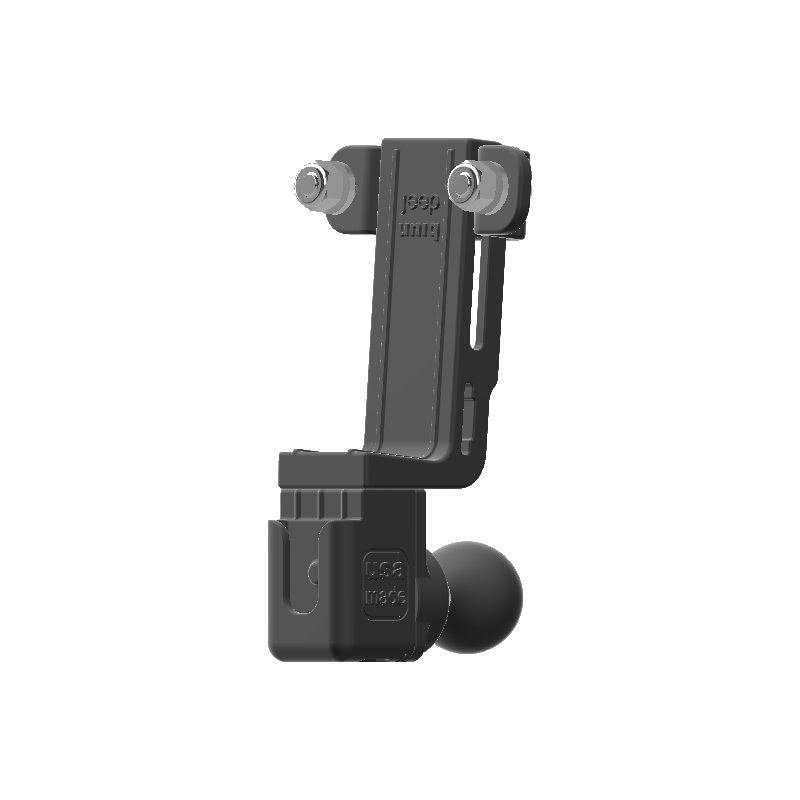 President Johnson CB Mic + Delorme inReach Device Holder with 1 inch RAM Ball - Image 3