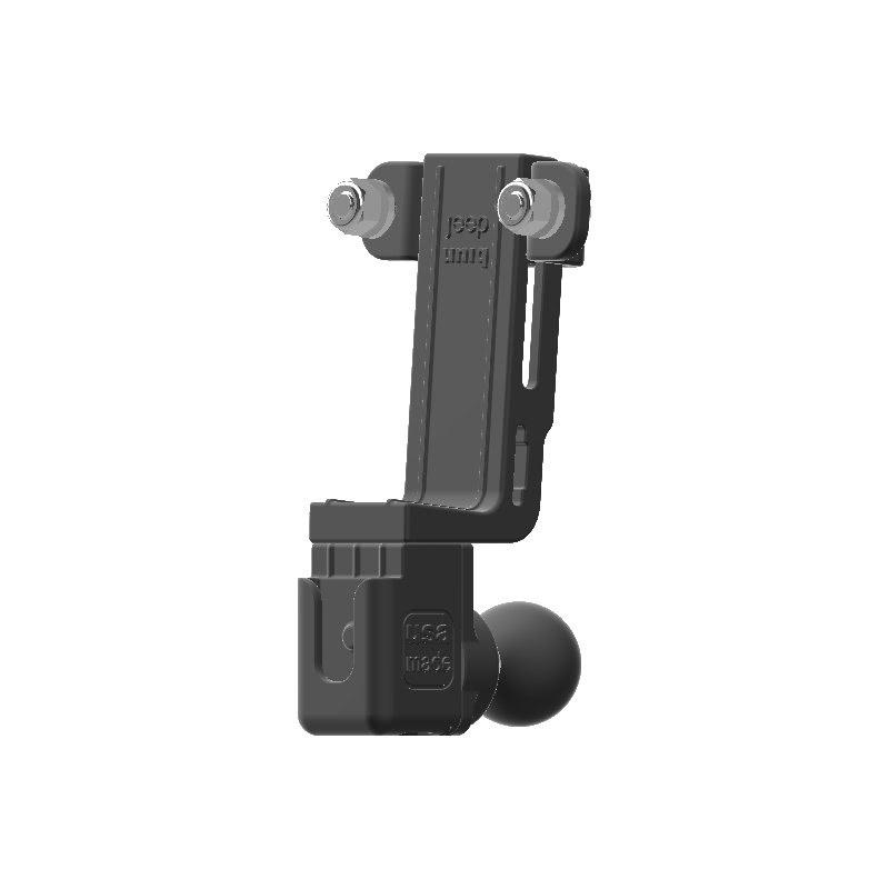 Cobra 18 WX ST II CB Mic + Delorme inReach Device Holder with 1 inch RAM Ball - Image 3