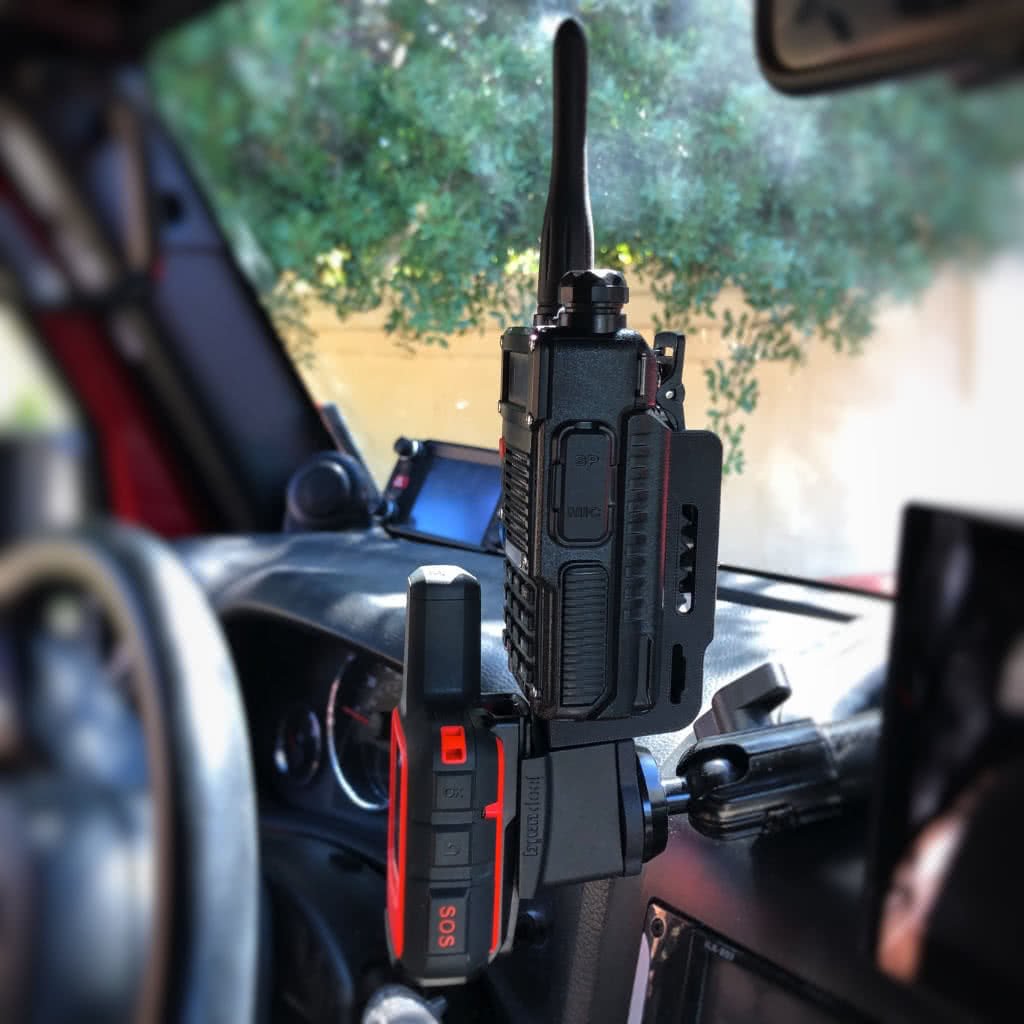 Garmin InReach Mini SATCOM SATCOM + Yaesu FT-25R Radio Holder with 1 inch RAM Ball - Image 7